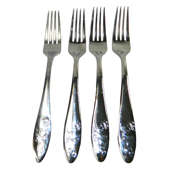 Lenox Butterfly Meadow Dinner Forks Set Of 4 In Great Condition Still Shiny! - Picture 1 of 11